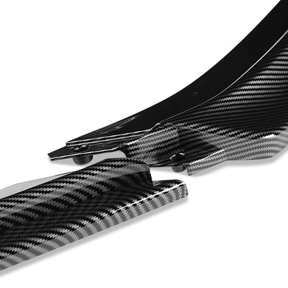 LIP FRONTAL 17-20 AUDI - FITS A3 WITH BASE, PREMIUM BUMPER ONLY - REQUIRES DRILLING BUMPER FOR INSTALLATION - 3PC - CARBON FIBER LOOK