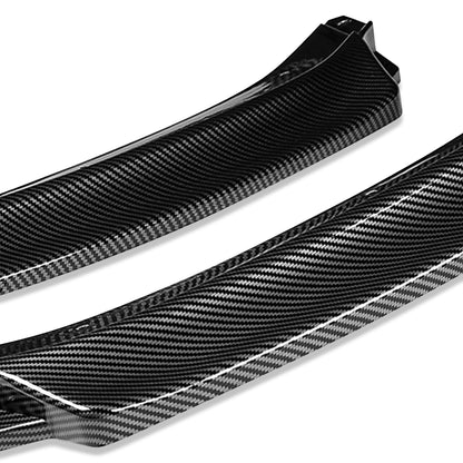 LIP FRONTAL 17-20 AUDI - FITS A3 WITH BASE, PREMIUM BUMPER ONLY - REQUIRES DRILLING BUMPER FOR INSTALLATION - 3PC - CARBON FIBER LOOK