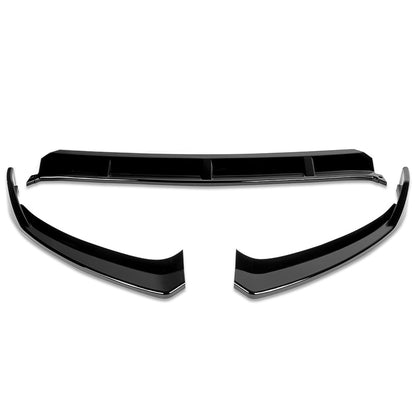 LIP FRONTAL 15 MERCEDES BENZ C400 / 15-18 W205 SPORT, C63 AMG, C180, C200, C250, C300, C350 / 2016 C450 AMG / 16-18 C350E / 17-18 C400 - REQUIRES DRILLING BUMPER FOR INSTALLATION - 3PC - PAINTED GLOSS BLACK