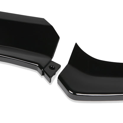 LIP FRONTAL 15 MERCEDES BENZ C400 / 15-18 W205 SPORT, C63 AMG, C180, C200, C250, C300, C350 / 2016 C450 AMG / 16-18 C350E / 17-18 C400 - REQUIRES DRILLING BUMPER FOR INSTALLATION - 3PC - PAINTED GLOSS BLACK