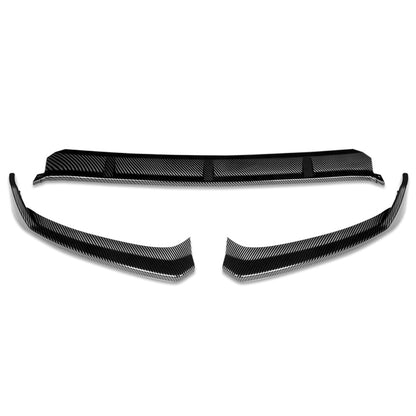 LIP FRONTAL 15 MERCEDES BENZ C400 / 15-18 W205 SPORT, C63 AMG, C180, C200, C250, C300, C350 / 2016 C450 AMG / 16-18 C350E / 17-18 C400 - REQUIRES DRILLING BUMPER FOR INSTALLATION - 3PC - CARBON FIBER LOOK