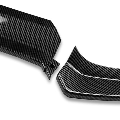LIP FRONTAL 15 MERCEDES BENZ C400 / 15-18 W205 SPORT, C63 AMG, C180, C200, C250, C300, C350 / 2016 C450 AMG / 16-18 C350E / 17-18 C400 - REQUIRES DRILLING BUMPER FOR INSTALLATION - 3PC - CARBON FIBER LOOK