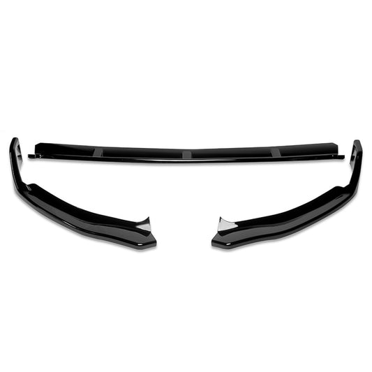 LIP FRONTAL 19 MERCEDES BENZ C180 / 19-20 C-CLASS W205, C43 AMG, C63 AMG, C200, C300 - REQUIRES DRILLING BUMPER FOR INSTALLATION - 3PC - PAINTED GLOSS BLACK