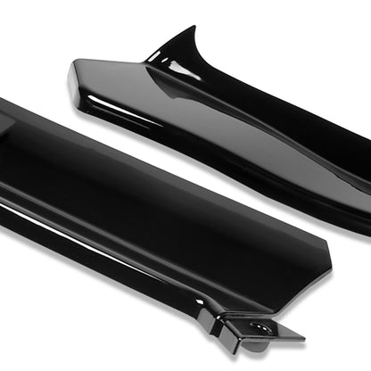 LIP FRONTAL 19 MERCEDES BENZ C180 / 19-20 C-CLASS W205, C43 AMG, C63 AMG, C200, C300 - REQUIRES DRILLING BUMPER FOR INSTALLATION - 3PC - PAINTED GLOSS BLACK