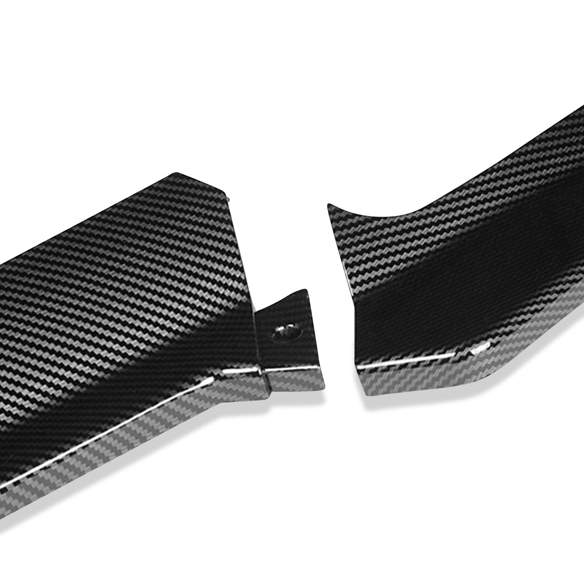 LIP FRONTAL 19 MERCEDES BENZ C180 / 19-20 C-CLASS W205, C43 AMG, C63 AMG, C200, C300 - REQUIRES DRILLING BUMPER FOR INSTALLATION - 3PC - CARBON FIBER LOOK