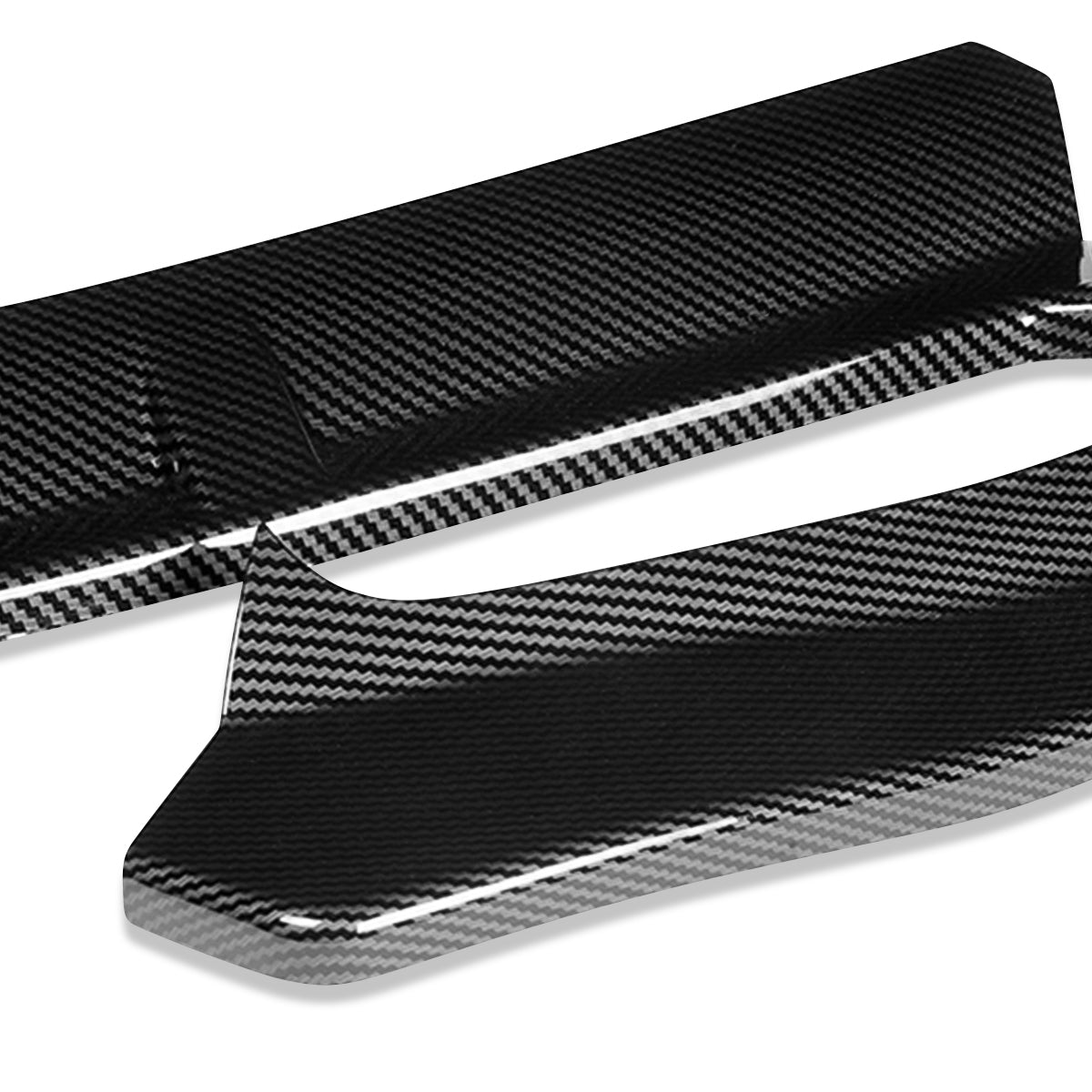 LIP FRONTAL 19 MERCEDES BENZ C180 / 19-20 C-CLASS W205, C43 AMG, C63 AMG, C200, C300 - REQUIRES DRILLING BUMPER FOR INSTALLATION - 3PC - CARBON FIBER LOOK