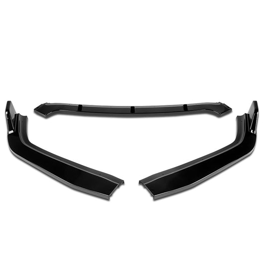 LIP FRONTAL 12 HONDA CIVIC 4DR - REQUIRES DRILLING BUMPER FOR INSTALLATION - 3PC - PAINTED GLOSS BLACK