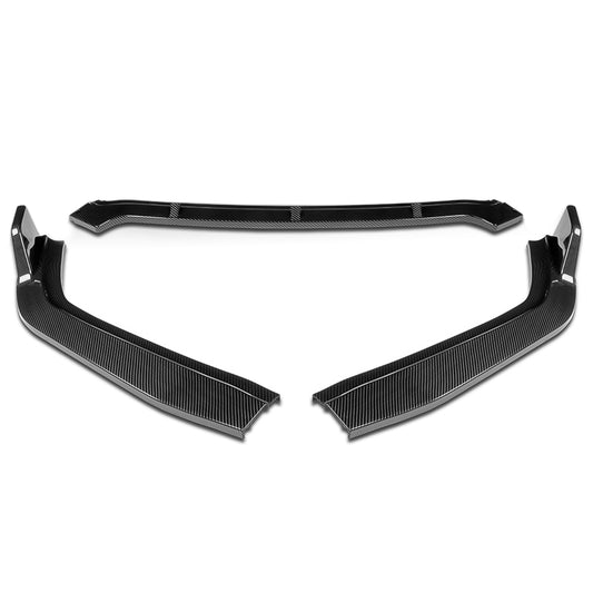 LIP FRONTAL 12 HONDA CIVIC 4DR - REQUIRES DRILLING BUMPER FOR INSTALLATION - 3PC - CARBON FIBER LOOK