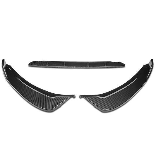 LIP FRONTAL 17-18 FORD FUSION - REQUIRES DRILLING BUMPER FOR INSTALLATION - 3PC - CARBON FIBER LOOK