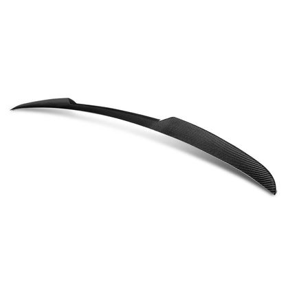 SPOILER CAR TRUNK SPOILER - 18-20 BMW 520I / 18-21 BMW 530E / 18-20 BMW 530E XDRIVE / 17-21 BMW 530I / 18 BMW 540D XDRIVE / 17-20 BMW 540I / 17-20 BMW 540I XDRIVE / 18-21 BMW 550I XDRIVE / 18-21 BMW M5 - FITS SEDAN MODELS ONLY - CARBON FIBER BLACK