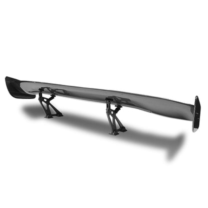 SPOILER SPOILER - UNIVERSAL - 57" TYPE-2 GT STYLE - 57"L X 10.75"W X 8.5H - FITS VEHICLES WITH 22"W X 6.75"L FLAT TRUNK SPACE - CARBON FIBER LOOK