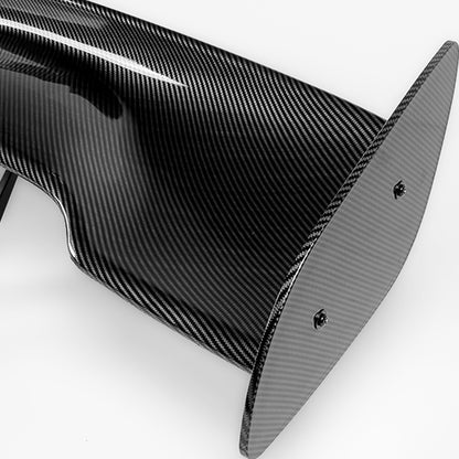 SPOILER SPOILER - UNIVERSAL - 3 GT STYLE - 57"L X 7.5" W X 8.5" H-  FITS VEHICLES 21" W X 6.75" L FLAT TRUNK SPACE - CARBON FIBER LOOK