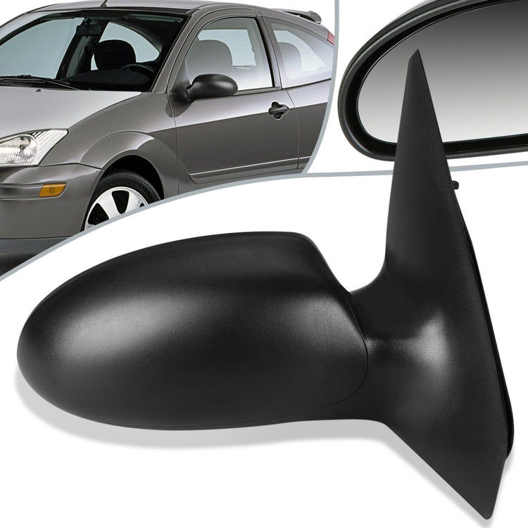 RETROVISOR MIRROR - OEM - 02-07 FORD FOCUS - MANUAL - TEXTURED - BLACK - RIGHT