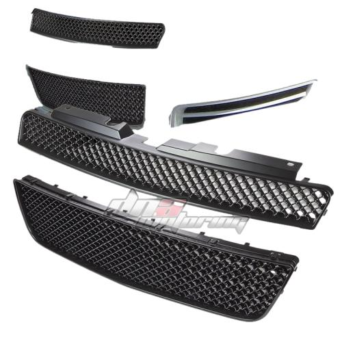 PARRILLA GRILLE - 06-09 CHEVY IMPALA - HONEYCOMB MESH STYLE - FRONT UPPER / FRONT LOWER - ABS - FITS ALL BASE , LS , SS MODELS - BLACK