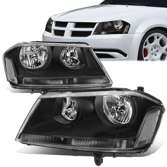 FAROS 08-14 DODGE AVENGER - 9005 HIGH / 9006 LOW / 3457A SIGNAL / 194 SIDE MARKER - BLACK HOUSING / CLEAR CORNER