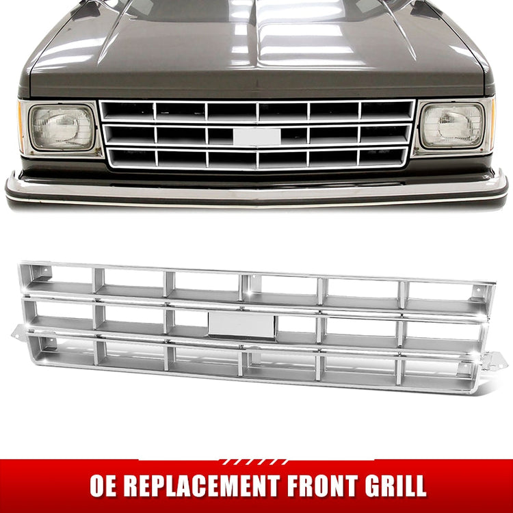 PARRILLA GRILLE - CV S10/SONOMA/JIMMY '82-'93/ GRILLE ASS'Y/ CHROME/AGRENT/ (2WD) (S10)//PARTS.NO,GM1200334//OEM NO,14027187