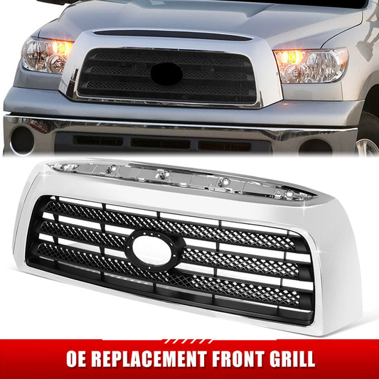 PARRILLA GRILLE - TY TUNDR '07-'13/ GRILLE ASS'Y 07-09/ MAT-BLACK W/CHROME FRAME