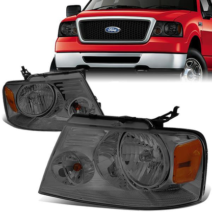 FAROS 04-08 FORD F-150 / 06-08 LINCOLN MARK LT 2/4-DR - 9007 LOW BEAM / HIGH BEAM / 3157A TURN SIGNAL - SMOKE HOUSING / AMBER CORNER