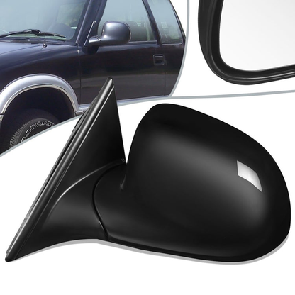 RETROVISOR MIRROR - OEM - 98-99 CHEVY BLAZER / 1998 CHEVY S10 PICKUP / 1998 GMC SONOMA / 98-99 OLDSMOBILE BRAVADA - POWERED - HEATED - PAINTABLE - BLACK - LEFT