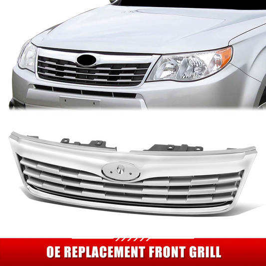 PARRILLA GRILLE - SB FORSTER '09-'13/ GRILLE ASS'Y 09-10/ PAINTED SILVER-GRAY/ W/CHROME MOULDING/ (EU=USA)//PARTS.NO,SU1200141//OEM NO,91191SC001