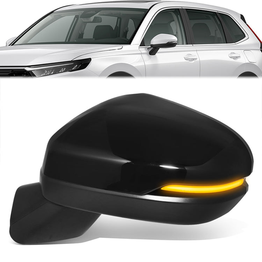 RETROVISOR MIRROR - OE STYLE - HONDA CR-V 23-24 - WITH POWER WITH HEATED WITH SIGNAL - DRIVER SIDE - PAINT TO MATCH - BLACK