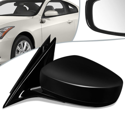 RETROVISOR MIRROR - OEM - 09-13 INFINITI G37 SEDAN / 2015 INFINITI Q40 SEDAN - POWERED - TEXTURED - BLACK - LEFT