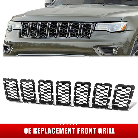 PARRILLA GRILLE - JP GRAND CHRKEE 14-16/17-21/ GRILLE ASS'Y 17-20/ INNER GRILLE SET/ W/TEXTURED BLACK/ (LIMITED/LAREDO)/(1SET=7PC)//PARTS.NO,CH1201111//OEM NO,68317863AA