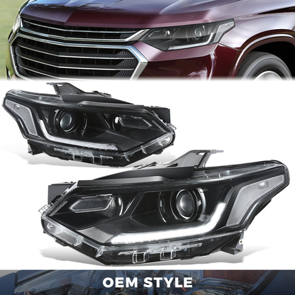 FAROS OE STYLE - 2018 CHEVY TRAVERSE - BLACK HOUSING - CLEAR