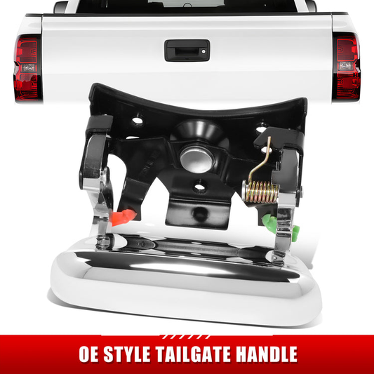 MANIJA DOOR HANDLE COVERS - 99-07 SILVERADO SIERRA 1500-3500 - SILVERADO SIERRA 1500-3500 - ABS PLASTIC / STAINLESS STEEL - SMOOTH BLACK