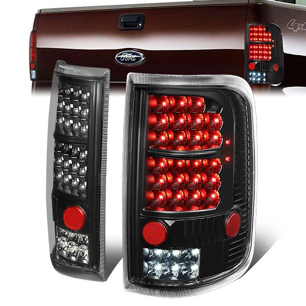 FAROS TRASEROS 04-08 FORD F-150 / LOBO - LED - BLACK / CLEAR