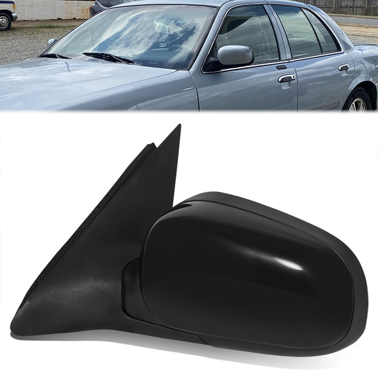 RETROVISOR MIRROR - OE STYLE - FORD CROWN VICTORIA 09-11 - MERCURY GRAND MARQUIS 09-10 - WITH POWER WITH HEATED GLASS - DRIVER SIDE - PAINT TO MATCH - BLACK