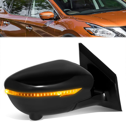 RETROVISOR MIRROR - OE STYLE - NISSAN MURANO 15-16 - WITH POWER WITH HEATED WITH CAMERA WITH SIGNAL - PASSENGER SIDE - PAINT TO MATCH - BLACK