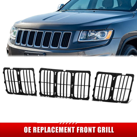 PARRILLA GRILLE - JP GRAND CHRKEE 14-16/17-21/ GRILLE ASS'Y 14-16/ MAT-BLACK (LIMITED/LAREDO)/ (LOUVERED STYLE)//PARTS.NO,CH1200369//OEM NO,68143073AC