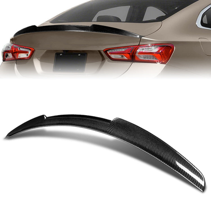 SPOILER CAR TRUNK SPOILER - 16-22 CHEVROLET MALIBU - CARBON FIBER BLACK