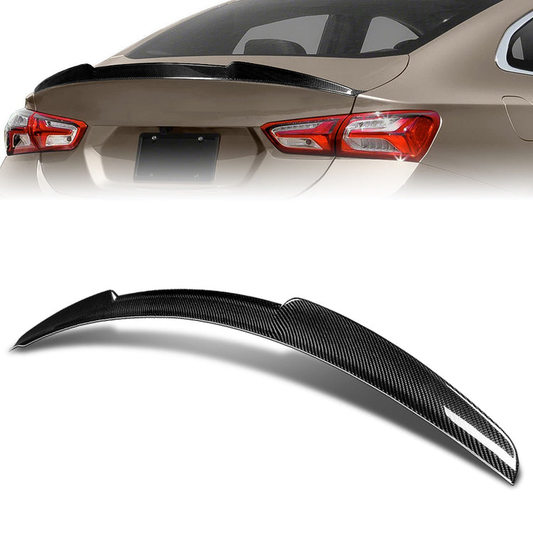 SPOILER CAR TRUNK SPOILER - 16-22 CHEVROLET MALIBU - CARBON FIBER BLACK