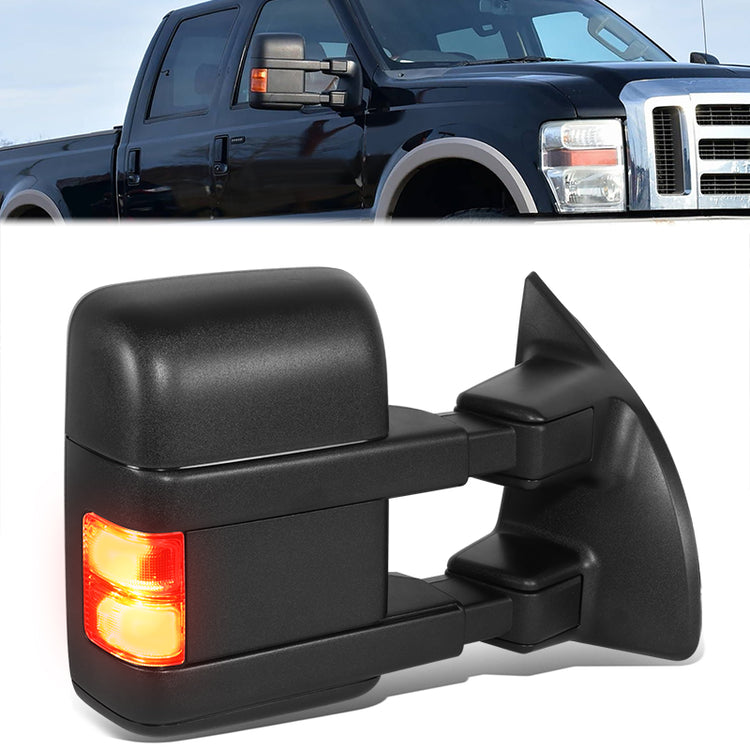 RETROVISOR MIRROR - OE STYLE - FORD F-250 SUPER DUTY 08 - FORD F-350 SUPER DUTY 08 - DUAL MIRROR WITH HEATED WITH POWER WITH SIGNAL - PASSENGER SIDE - PAINT TO MATCH - BLACK