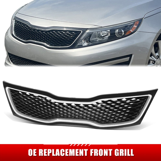 PARRILLA GRILLE - KA OPTMA '11-'15/'16-'20/ GRILLE ASS'Y 14-15/ PAINTED BLACK W/CHROME MLDG/ (LX/EX) (USA BUILT)//PARTS.NO,KI1200163//OEM NO,863504C500