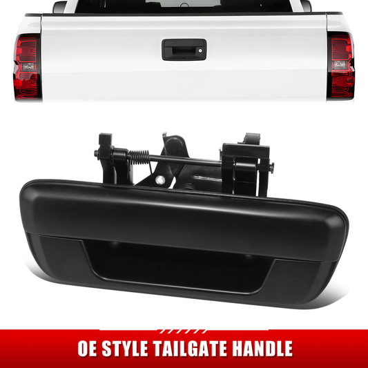 MANIJA DOOR HANDLE COVERS - CHEVY COLORADO 04-12/GMC CANYON 04-12 - ABS PLASTIC / STAINLESS STEEL - SMOOTH BLACK