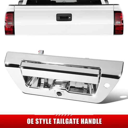 MANIJA DOOR HANDLE COVERS - 2015-2020 FORD F-150 - WITH KEY HOLE WITH CAMERA HOLE WITH LED HOLE - ABS PLASTIC - CHROME