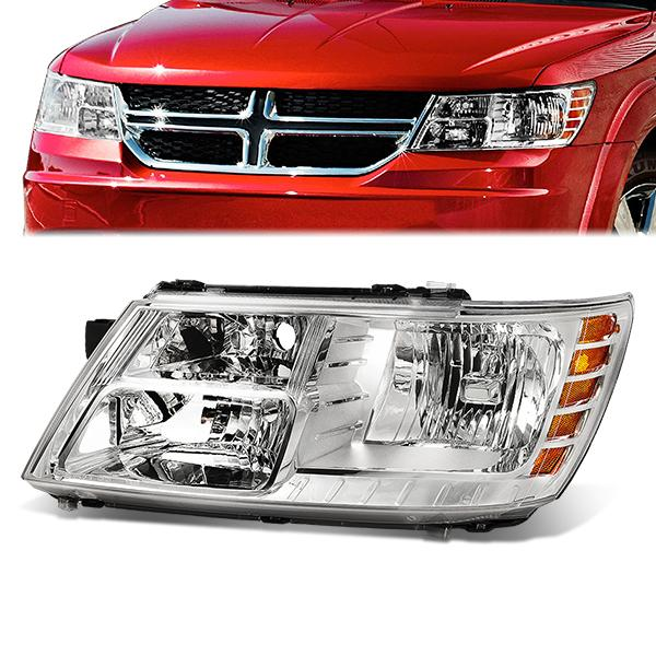FAROS OE STYLE - 09-20 DODGE JOURNEY - USES 9005 HIGH/9006 LOW BEAM BULBS - CHROME HOUSING - LEFT