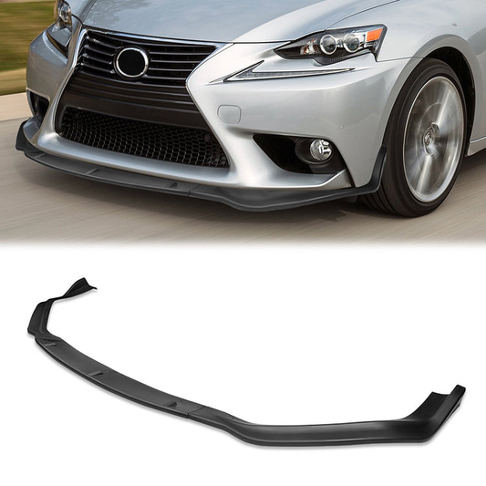 LIP FRONTAL 14-16 LEXUS - FITS 1S350, IS250 F-SPORT ONLY - REQUIRES DRILLING BUMPER FOR INSTALLATION - 3PC - MATTE BLACK