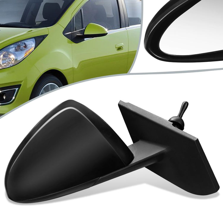 RETROVISOR MIRROR - OEM - 13-15 CHEVY SPARK - MANUAL - PAINTABLE - BLACK - RIGHT