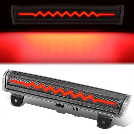 LUZ DE FRENO 00-06 CHEVY SUBURBAN 1500, 2500, TAHOE, GMC YUKON, YUKON XL 1500, 2500 - FITS LIFTGATE MODEL REAR DOORS ONLY - 3D - SEQUENTIAL HEARTBEAT LED - BLACK