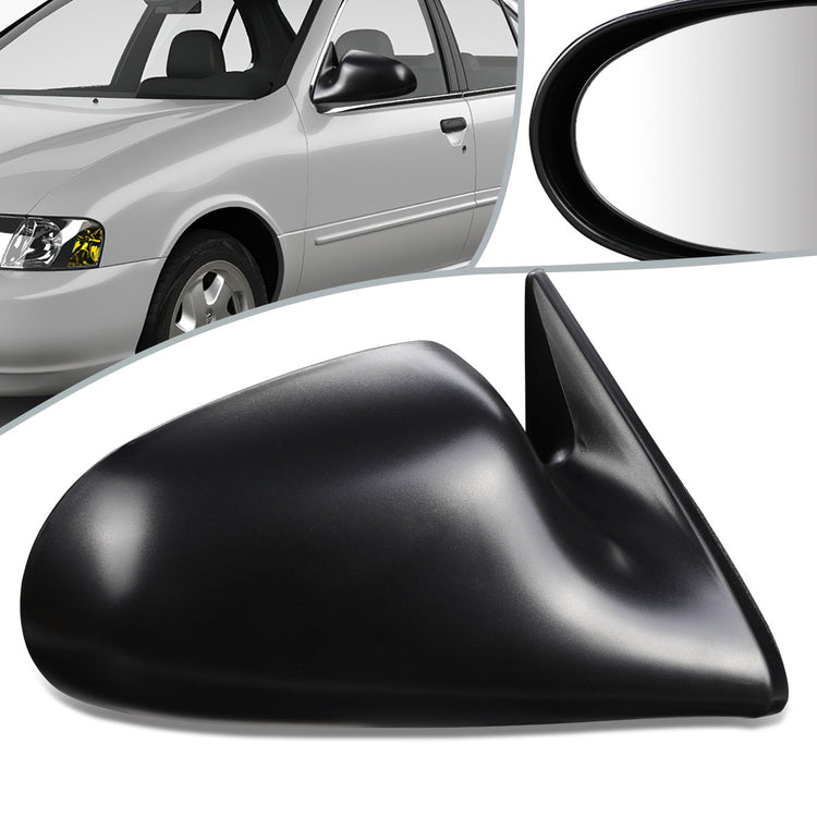 RETROVISOR MIRROR - OEM - 95-99 NISSAN SENTRA - POWERED - TEXTURED - BLACK - RIGHT