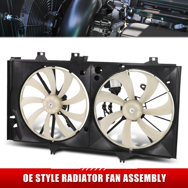 ABANICOS OE STYLE -LEXUS ES350 2013-2018 / TOYOTA AVALON 2013-2018 / TOYOTA CAMRY 2012-2017 - FITS 3.5L MODELS BUILT IN JAPAN