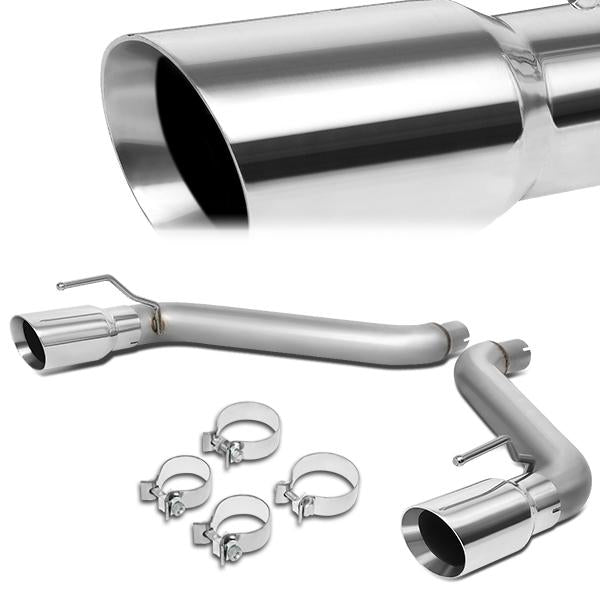 TUBERIA CATBACK AXELBACK - 16-18 CHEVY CAMARO 2.0L 3.6L - DUAL ROLLED TIP - FITS VEHICLES W/O FACTORY GM GROUND EFFECTS KIT - STAINLESS STEEL