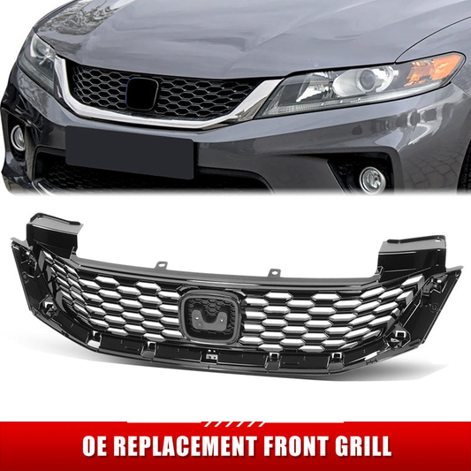 PARRILLA GRILLE - HD ACORD 13-15/ GRILLE ASS'Y/ PAINTED BLACK (2D)//PARTS.NO,HO1200217//OEM NO,71121T3LA01