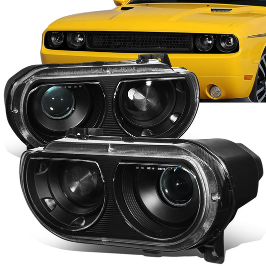 FAROS 08-14 DODGE CHALLENGER - ONLY FITS MODELS WITH FACTORY EQUIPPED HID HEADLIGHTS - DOES NOT FIT MODELS WITH FACTORY EQUIPPED HALOGEN HEADLIGHTS - OE STYLE - D1S HIGH / LOW BEAM, 4157NA SIGNAL - BLACK