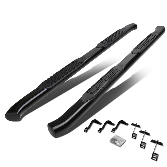 ESTRIBOS 4" - OVAL - 45 DEG - 15-16 FORD F-150 - SUPER CREW - BLACK