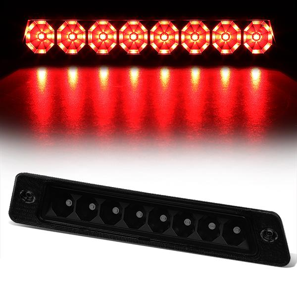 LUZ DE FRENO 87-93 FORD MUSTANG LX - FITS HATCHBACK MODELS WITH OEM SPOILER - PLUGS INTO FACTORY BULB SOCKET - LED - BLACK / SMOKE